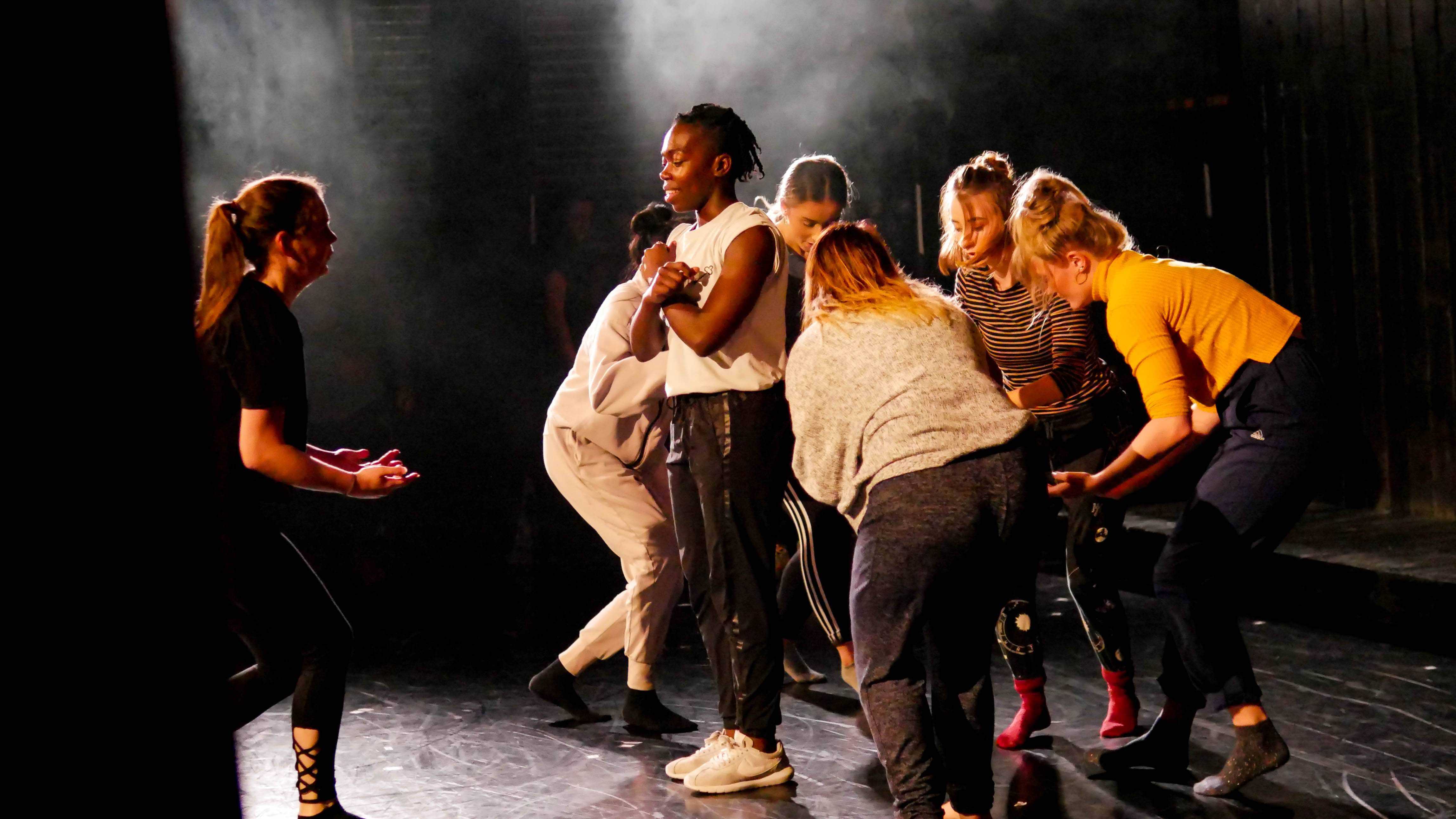FUSE Diverse Dance creative residencey with Avant Garde Dance, working on Fagin's Twist performance at The Plymouth Athenaeum (Oct 2018) - credit Matt Fowler