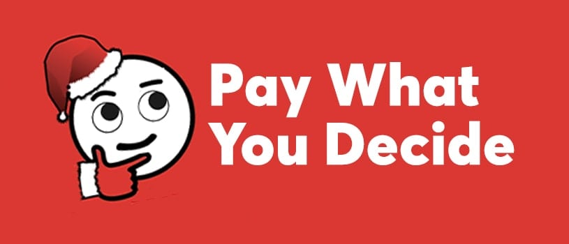 Pay what you decide christmas logo